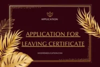 Application for a Leaving Certificate.