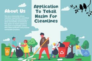 Application To Tehsil Nazim For Cleanliness