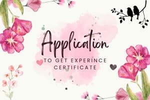 Application to Get Experience Certificate