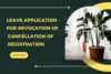 Leave Application For Revocation of Cancellation of Registration  - Post Thumbnail