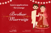 Leave Application For Younger Brother’s Marriage, Samples & Format.