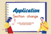 Application for Section Change
